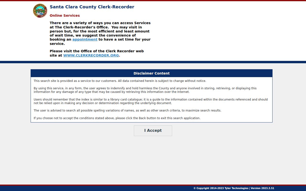 Los Altos people search through the Santa Clara County recorder index