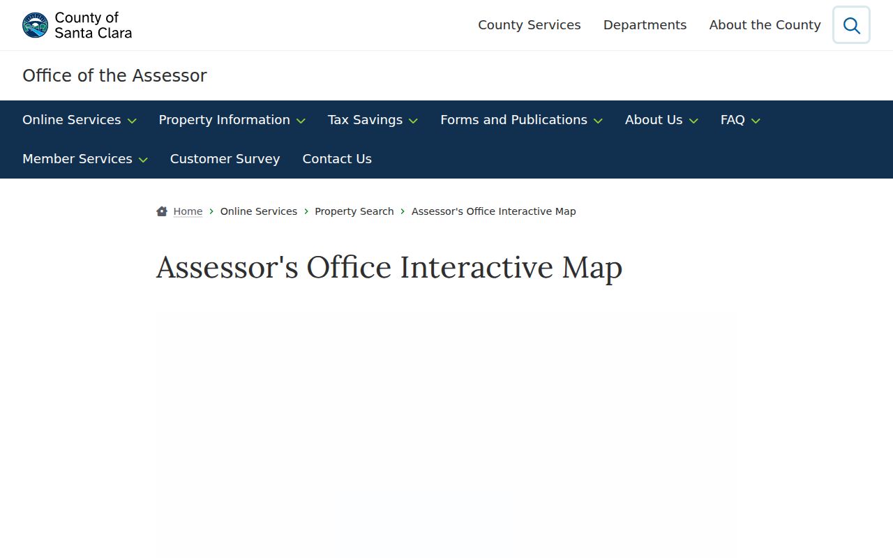 Los Altos public records Assessor map search page